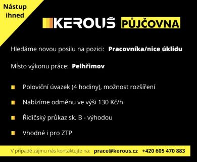 Kerouš - Pracovník/nice úklidu - Pelhřimov