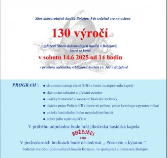 130. výročí SDH Božejov